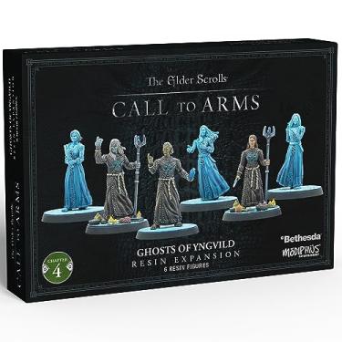 Imagem de Modiphius: The Elder Scrolls Call to Arms - Fantasmas de Yngvild - Expansão de resina de 6 figuras, capítulo 4, sem pintura, miniaturas RPG de 32 mm com bases cênicas