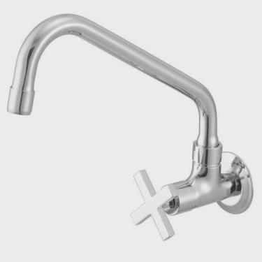 Imagem de Torneira para Cozinha com Bica Móvel de Parede 1165 C 28 ba Omega Meber Metais Cromado