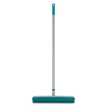 Imagem de Vassoura Emborrachada 2 Em 1 Tira Pelos Pisos Chão Limpeza Cerâmica Superfícies Lisas Sujeira Pesada