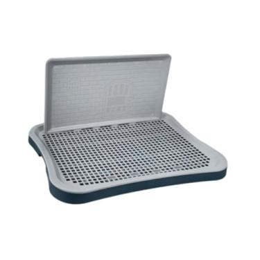 Imagem de IEUDNS Bandeja para penico de cachorro, treinamento de banheiro, mictório, malha, suporte para tapete higiênico para cães pequenos e médios, gatinhos e, Cinza Marinho