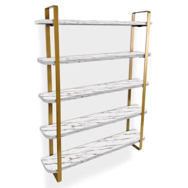 Imagem de Expositor De Esmalte Arusi Nicho Organizador 5 Prateleiras - Dourado/vulcano