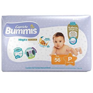 Imagem de Fralda Descartável Infantil, CAPRICHO BUMMIS, Branco, Pequeno, Pacote de 56