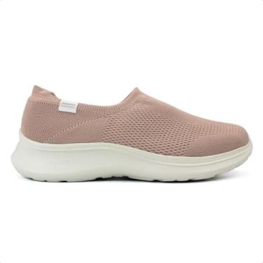Imagem de Tênis Rainha Slip On Feminino Charm Rosa/branco Ra04160002 35