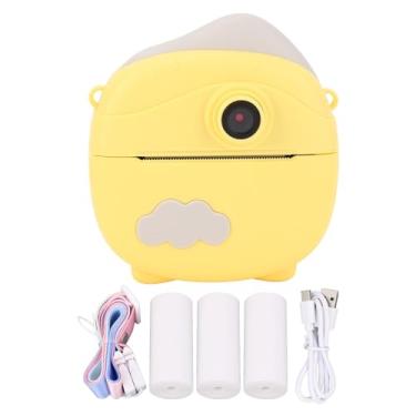 Imagem de Instant Print Camera Toy 12MP HD IPS Screen Impressão Térmica Câmera Digital Selfie com papel de impressão Câmera de viagem portátil para crianças Adolescentes Adultos Material (Sem cartão de memória)