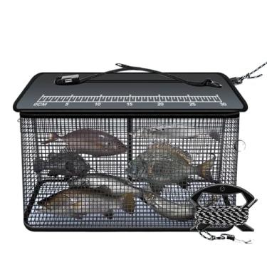 Imagem de Cesto Flutuante Para Pesca | Cesto Refletivo Portátil Para Armazenamento De Peixes,Armadilha Grande Capacidade Para Camarão Em Mar Riacho Rocha