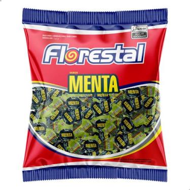 Imagem de Bala Dura sabor Menta Refrescante Florestal Pacote 1Kg com 181 unidade