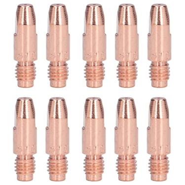 Imagem de 10 peças de substituição de pontas condutoras de cobre para tocha de soldagem 36KD1.0 acessórios com alta condutividade e resistência ao calor