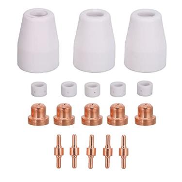 Imagem de Kit de consumíveis de cortador de plasma PT31 de eletrodos, bocais, capas de cerâmica para acessórios CUT-40 CUT-50 LGK-40