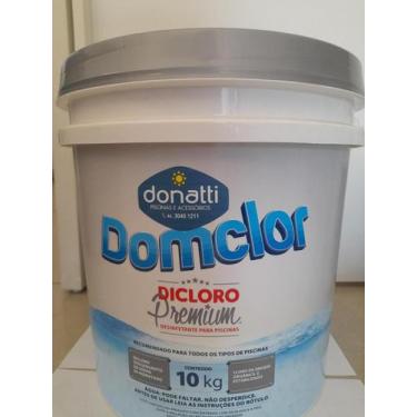 Imagem de Cloro Granulado Domclor  dicloro  Premium 10 kilo, Cinza e azul