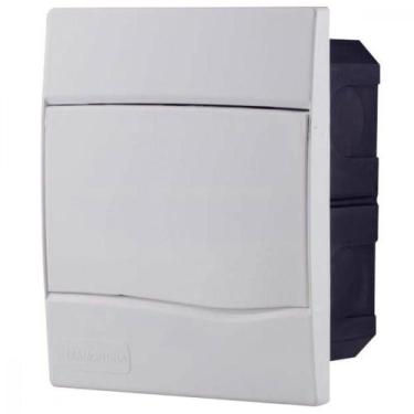 Imagem de Quadro de Distribuição de Embutir 5 DIN ou 3 NEMA Tramontina com Porta