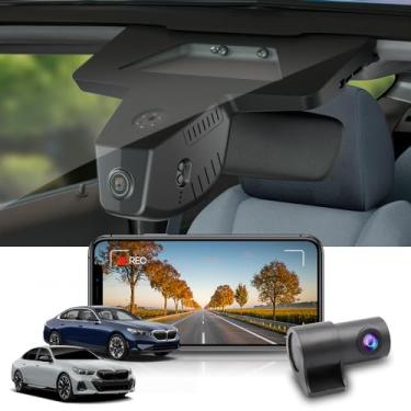 Imagem de Fitcamx Frontal 2K+Traseira 1080P Dash Cam Adequada para BMW 5 Série & i5 2024-2026 (HD2-6576), OEM Estilo, 2 Canais HD Vídeo, WiFi & APP, Loop Gravação, G-Sensor, Fácil de Configurar, 64GB Cartão