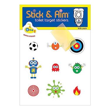 Imagem de Pacote infantil - Adesivos de alvos de vaso sanitário com ferramenta aplicadora de adesivos, adesivos de penico para treinamento de banheiro, alvos para meninos de treinamento de vaso sanitário.