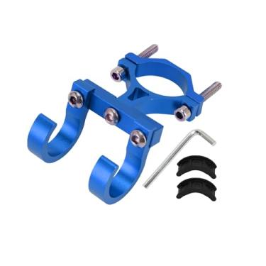 Imagem de Motoforti Gancho de suspensão de motocicleta arco capacete de motocicleta suporte de bolsa de bagagem cabide para scooters bicicletas liga de alumínio azul 1 conjunto chave hexagonal arruela de