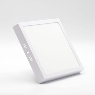 Imagem de Plafon LED 18W Sobrepor Quadrado 3500K Luz Branco Quente Iluminação Eficiente