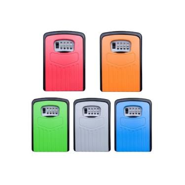 Imagem de High-Capacity 4Digit Combination Key Lock Storage Safe Security Box Wall Mounted (Orange)