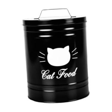 Imagem de Ｂｅｓｇａ Recipiente para Petiscos para Animais de Estimação, Pote para Biscoitos com Tampa, Lata para Biscoitos, Recipiente para Comida de Cachorro, Recipiente, Preto