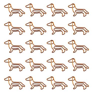 Imagem de HAHIYO Dachshund Shaped Paper Clips Fasteners Gold Metal Card Note File Bookmarks Planner Sit Flat Secure Hold Not Tear Scratch Pages Not Leave Dent Not Deform for Invitation Journals Decor Gift 20PCS