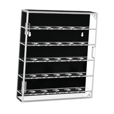 Imagem de Aymzbd Estojo Expositor para Bolas de Golfe com Porta para Golfe, Suporte de Parede para Itens Colecionáveis, à Prova de Poeira para 25 Bolas,