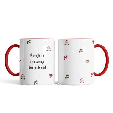 Imagem de Caneca xicara Natal a magia da vida começa dentro de nós 25EI (preto)