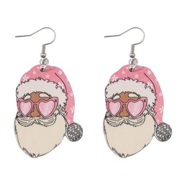 Imagem de Brincos de Natal femininos com pingente de Papai Noel, roupas de Natal, acessórios de bijuteria, 2inch, Liga de aço, Sem pedra preciosa