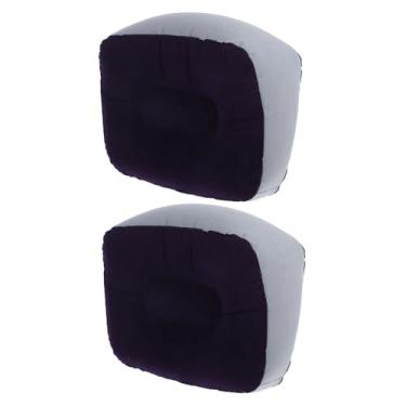 Imagem de Almofada inflável para apoio para os pés, almofada para viagem, avião, carro, trem, escritório, cinza