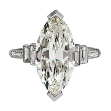 Imagem de Anéis de noivado de zircônia cúbica branca banhada a ouro branco, alianças de compromisso, festas noturnas, presentes de dia dos namorados, alianças de eternidade para mulheres, 7, Cobre, Sem pedra