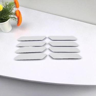 Imagem de 8 peças de fita de tapete, aderência antiderrapante para pisos e azulejos, fita de carpete reutilizável prendedores de canto para manter no lugar (preto)