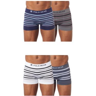 Imagem de Kit 12x1 Cueca Boxer Listrada, Polo Wear, Masculino