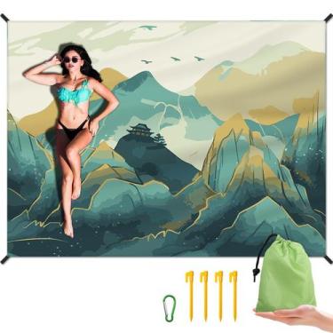 Imagem de Cobertor de praia DPWCVM impermeável à prova de areia grande 211x269cm