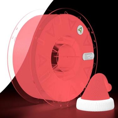 Imagem de Creality Filamento de impressora PLA luminoso 3D, decoração de Halloween, filamento que brilha no escuro, melhor com lâmpadas UV, 1,75 mm, serve na maioria das impressoras 3D FDM, carretel de 1 kg (1