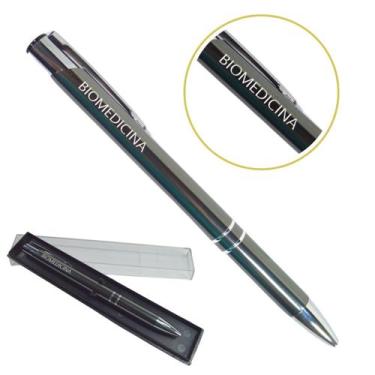 Imagem de Caneta Personalizada Coloridas Cursos Metal Profissional Biomedicina -