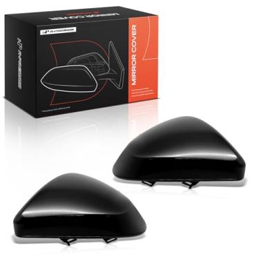 Imagem de A-Premium 2 peças de tampas de espelho retrovisor do lado do motorista e do passageiro - compatível com Toyota RAV4 2013 2014 2015 - preto liso, com furo de seta