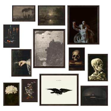 Imagem de 97 Decor Dark Academia Room Decor - Decoração de casa gótica, decoração de Halloween temperamental, imagens estéticas Dark Academia, pôsteres assustadores impressões de arte gótica, arte de parede de