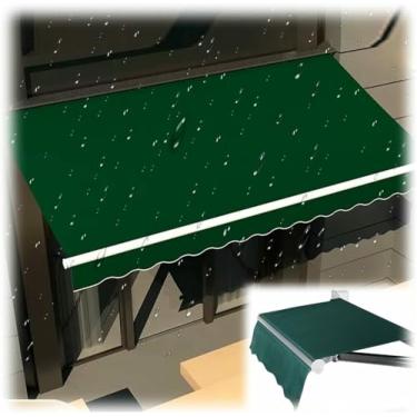 Imagem de Wzglod Toldo de pátio 40 tamanhos de substituição de tecido toldo de proteção solar 230 g pano de poliéster retrátil toldo de substituição tela de privacidade.