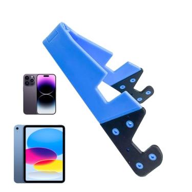 Imagem de Suporte de telefone – Suporte ajustável | Suporte portátil dobrável estilo V para celulares, tablets e smartphones, suporta uso em mesa de mesa