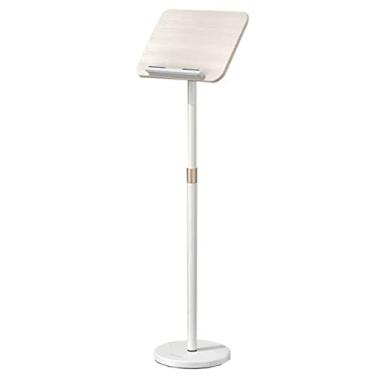 Imagem de Suporte de livros para leitura na cama, suporte de livros de chão para leitura, suporte de laptop de altura ajustável, ângulo ajustável, suporte de livro mãos livres para livros de receitas, revistas