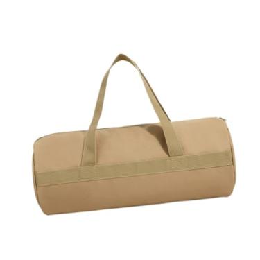 Imagem de UGPLM Bolsa organizadora de lona para estacas de barraca, grampos de fixação no solo, com alças, para ferramentas de camping e equipamentos de trilha, Cáqui
