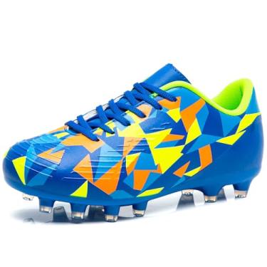 Imagem de MIFAWA Chuteira de futebol infantil para meninos e meninas, chuteiras de futebol para meninos e meninas, tênis de futebol esportivo ao ar livre, leve, para adolescentes e adolescentes, unissex, para