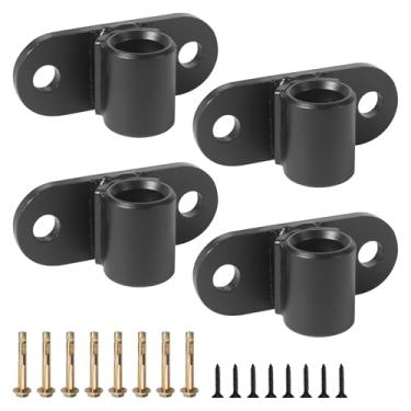 Imagem de Rasugarlary Dobradiça de portão de montagem na parede, dobradiça de poste de cerca de 5/20.3 cm, dobradiças de portão para portão de fazenda de madeira ou concreto e portão de cerca (parafusos