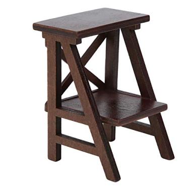 Imagem de CUYUNA Mini prateleira de madeira modelo em escala 1:12 suporte de flor brinquedo simulação casa de bonecas decoração em miniatura