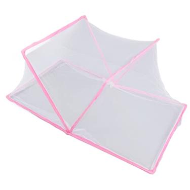 Imagem de Cryfokt Tenda de Rede Mosquiteira Dobrável Portátil Ambiente de Dormir Confortável para Bebês Crianças Barraca de Rede de Cama de Verão, Barraca de de Cama de Quarto Respirável Transparente para