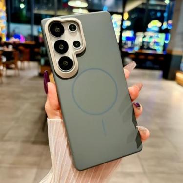 Imagem de Capa magnética fosca à prova de choque para Samsung Galaxy S25 Ultra S24 S23 Fe S22 A17 A07 A56 A36 A26 A16 A54 (para Galaxy S24 Ultra/Cinza Escuro)
