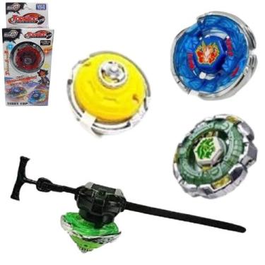 Imagem de BeyBlade Pião Lançador Com Luz Brinquedo De Metal Giratório