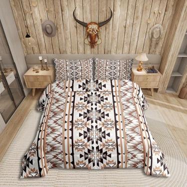 Imagem de Erosebridal Jogo de cama rústico Queen ocidental asteca do sudoeste para crianças, meninos, meninas, vintage, tribal, boêmio, geométrico, exótico, étnico, nativo americano