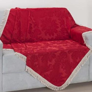 Imagem de Manta Para Sofá Da Gabi Flor confecções, Vermelho