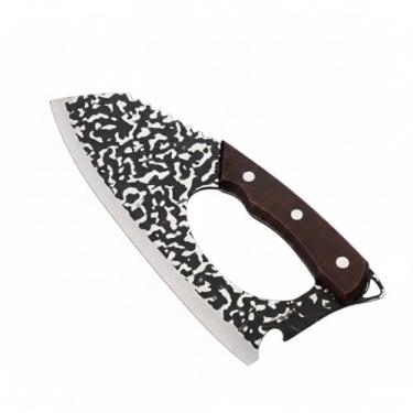 Imagem de Cutelo Inox Profissional com Cabo Artesanal Churrasco e Cozinha