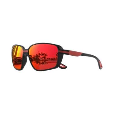 Imagem de Óculos De Sol Esportivos Retro Polarizados Oversized UV400 Para Pesca,
