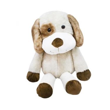 Imagem de Cachorro Mancha Marrom Olho Sorrindo 36cm - Pelúcia - Taimes
