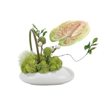 Imagem de VHDY85KA Decorações de cerâmica para decoração de flores simulação de flores para sala de estar, mesa de chá, decoração artificial, arranjo macio, casa de fazenda (grande)