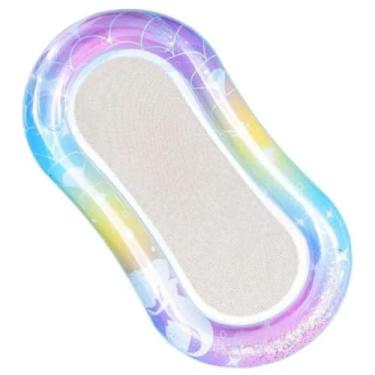 Imagem de Boia Rede Floral para Piscina – Cama Flutuante Adulto 160x88cm com Tela Refrescante em PVC Reforçado(colchão morango G 180x88cm)